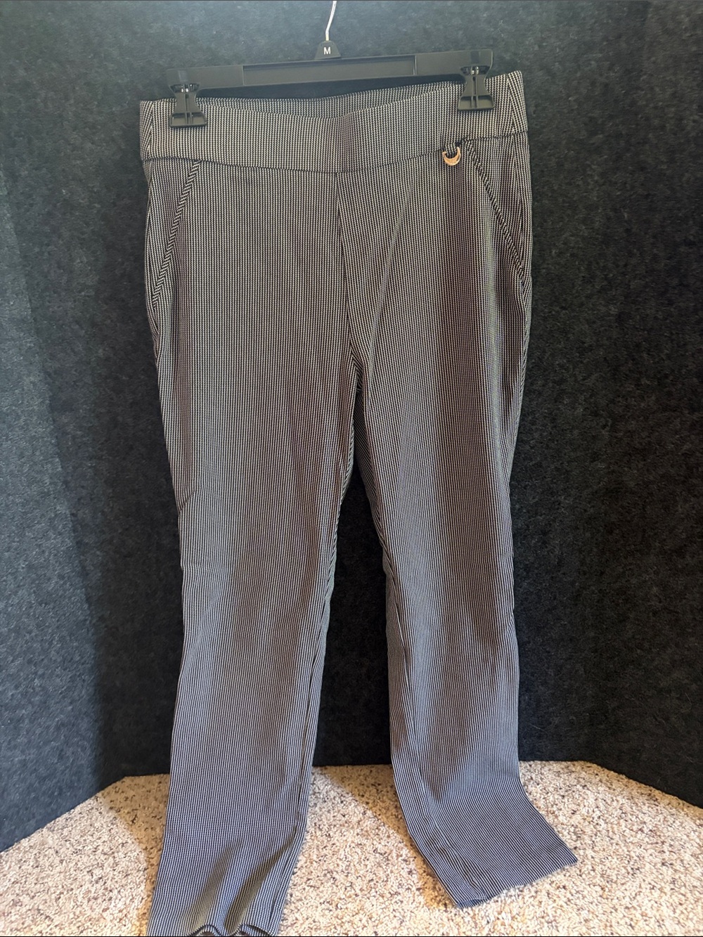 Rafaella Black Charcoal and white stretchy dress Pants for women size 6
